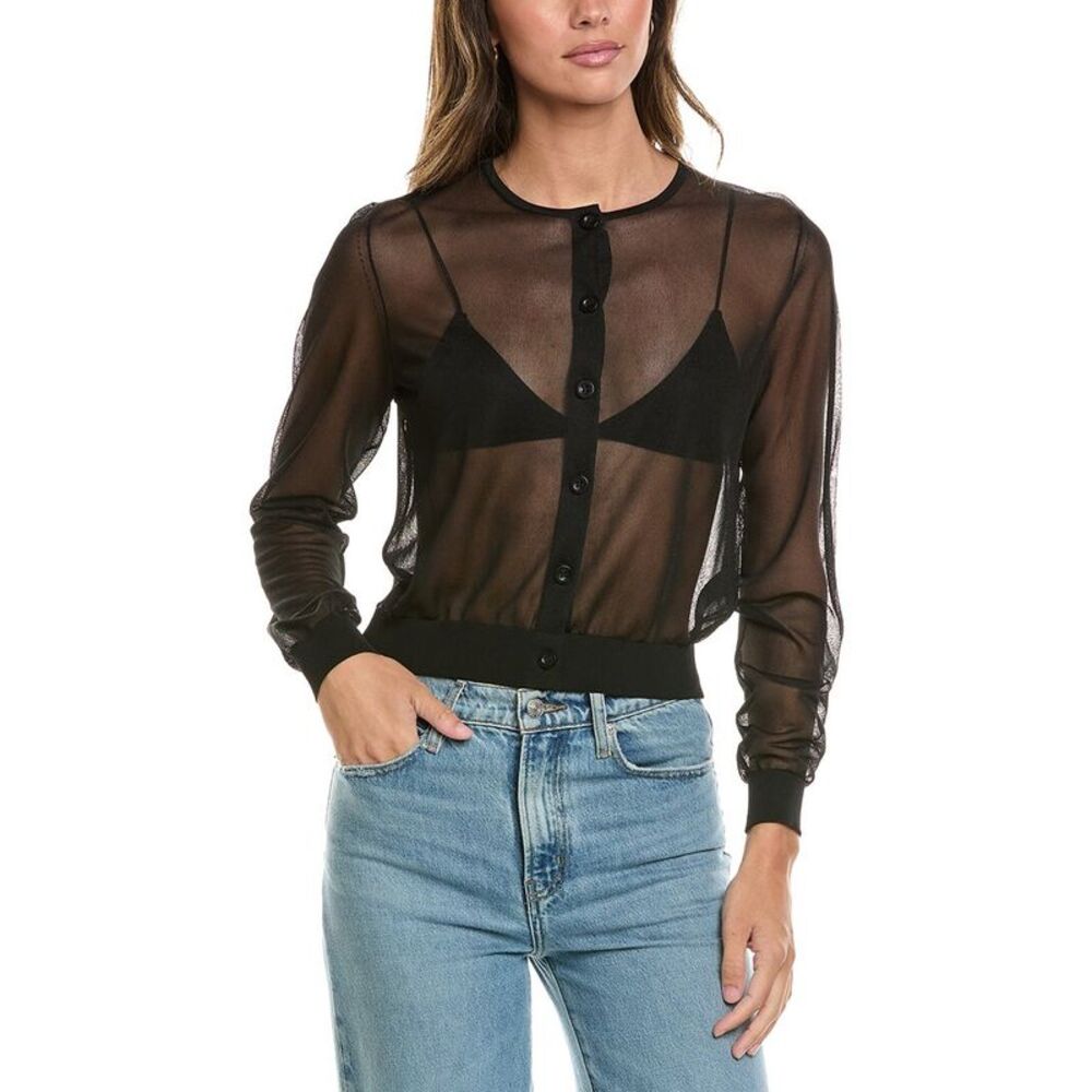 Frame Denim Womens The Luxe Cardigan, Black
